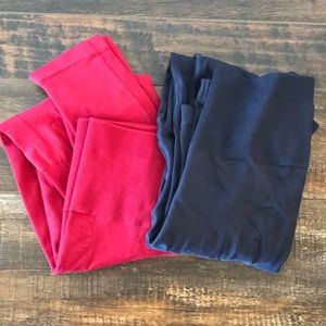 Lululemon Zone In Tight / Red Pair